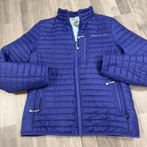 Vineyard Vines Purple Puffer Jacket - Picture 2 of 6